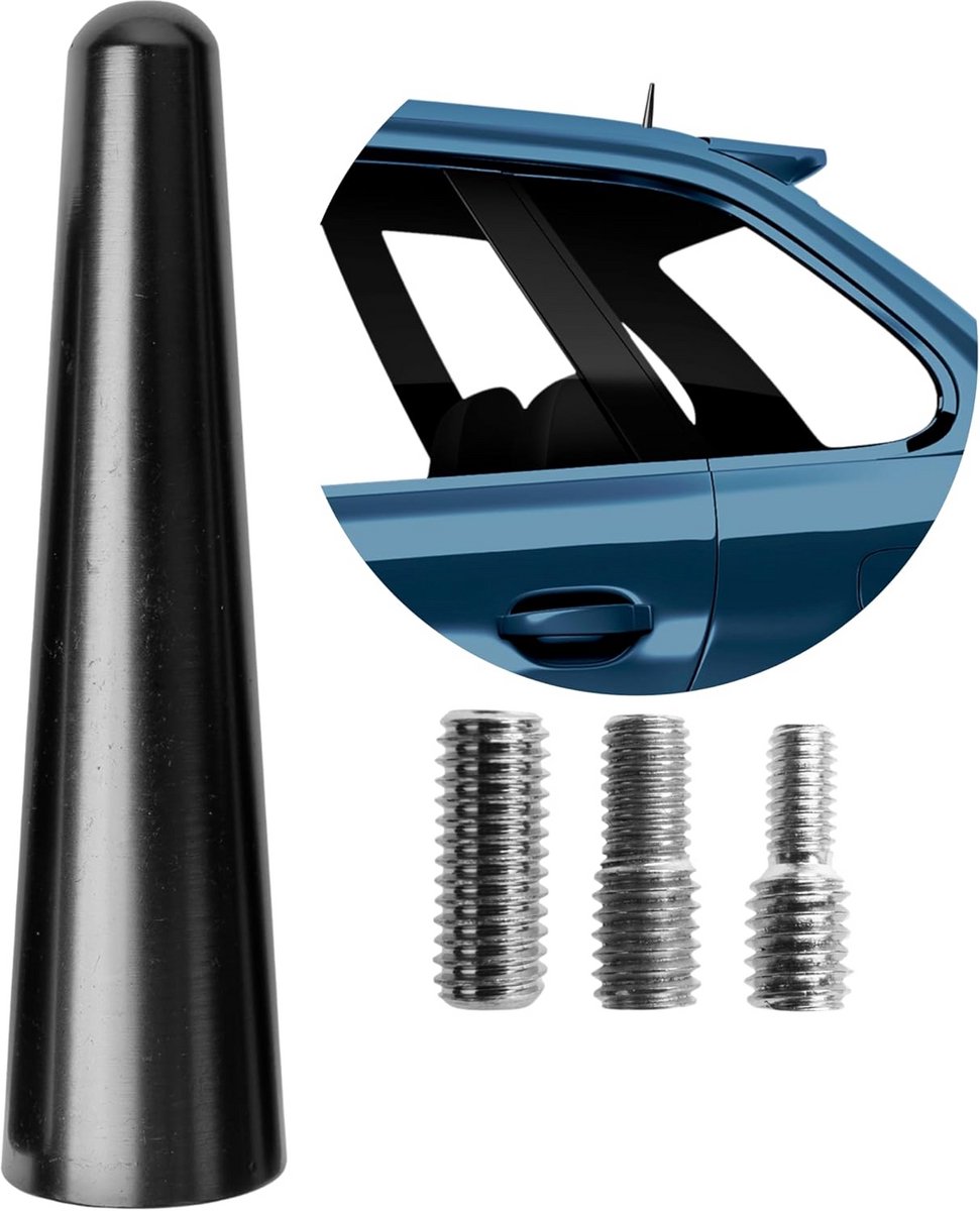 Korte Universele Auto Antenne voor AM FM DAB DAB+ Ontvangst Zwart 65mm