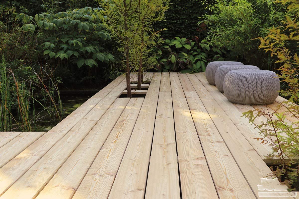 Massieve Terrasplanken Europees Larikshout 45x142mm Glad Geschaafd