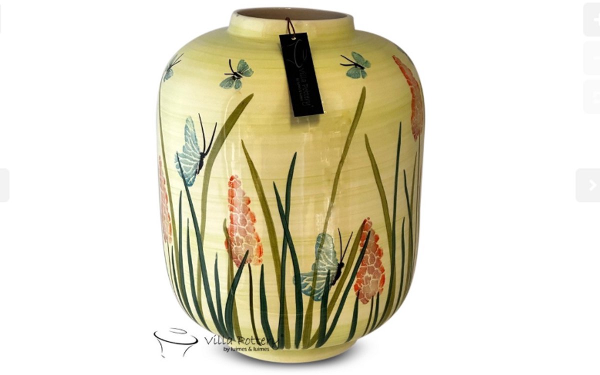 Villa Pottery Vaas - Villa Pottery - Woondecoratie - Keramiek - Decoratie - Quinn 8 Vaas Geel