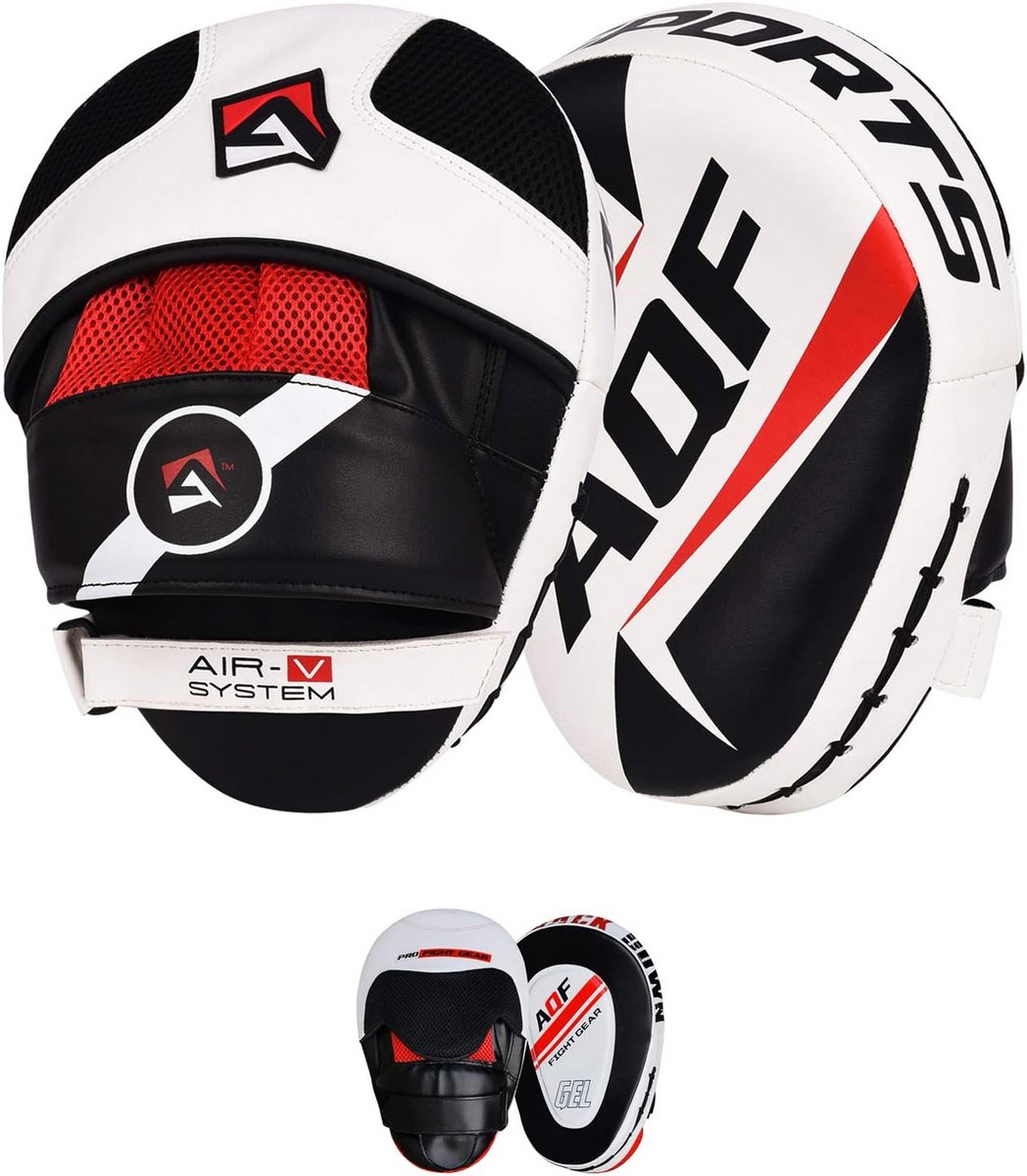 Boksen Focus Pads - Curved Leer Stootkussens voor Kickboksen en MMA Training