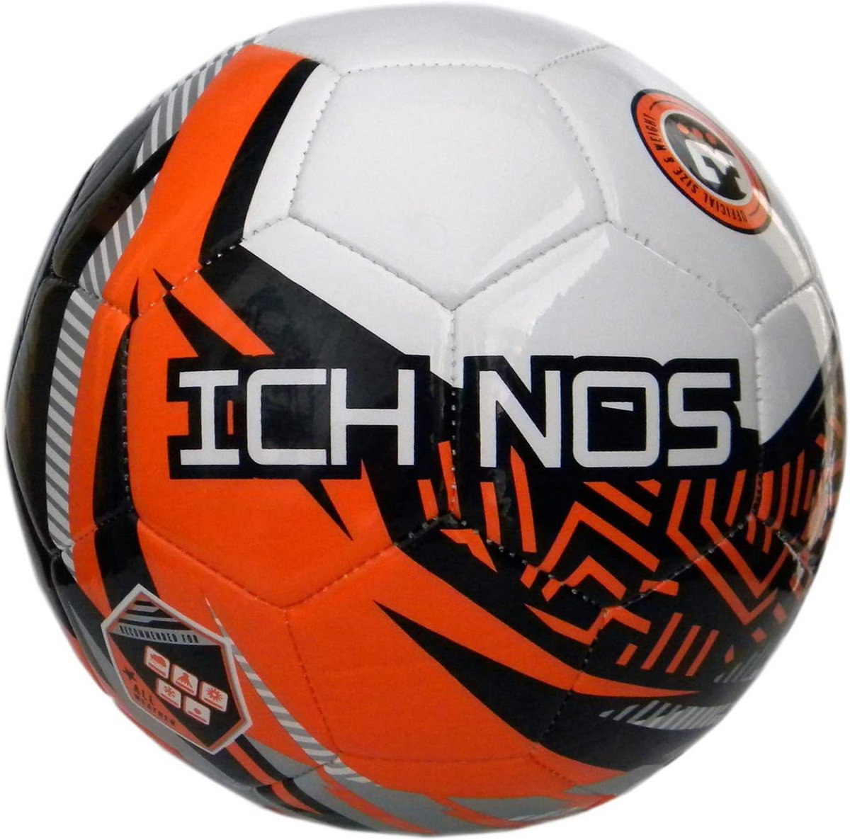 Kinder Voetbal Maat 3 Wit Oranje voor Jongens en Meisjes