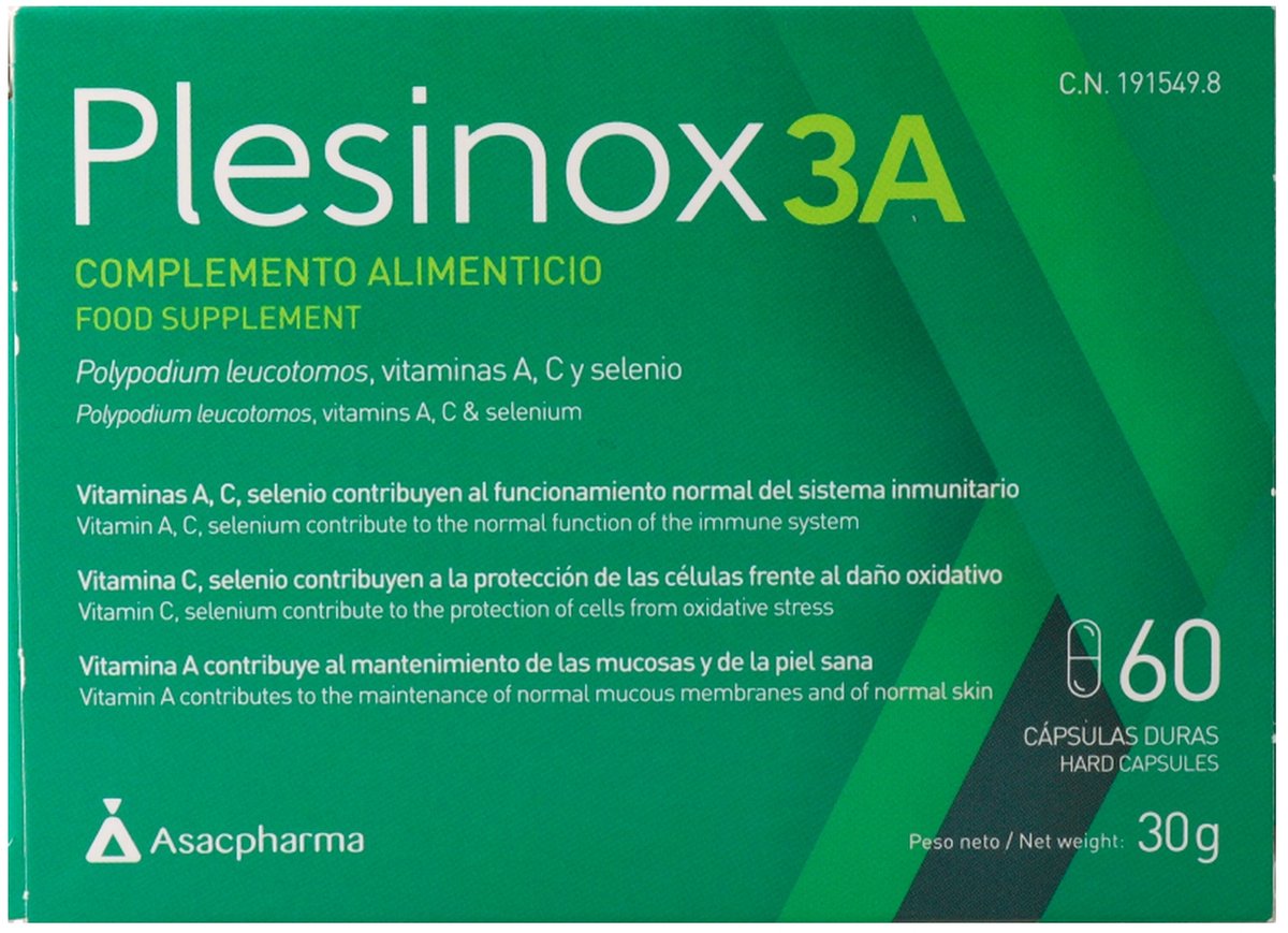 Asacpharma Plesinox 3 A 60 Ca!psulas