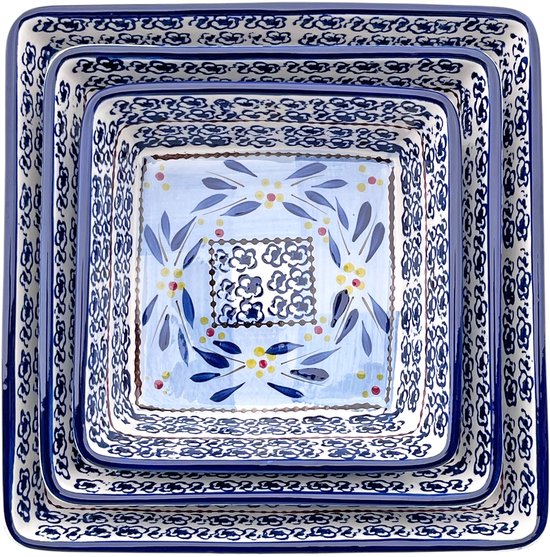 Lavandoux - Ovenschaal - Keramiek - Vierkant - 17x17cm - Old World Blue