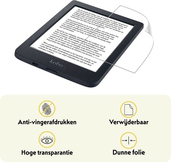 Screenprotector - Folie Geschikt voor - Kobo Nia - Screenprotector Bescherm Folie - Screenprotector Folie Geschikt voor Kobo Nia Screenprotector — afbeelding 3