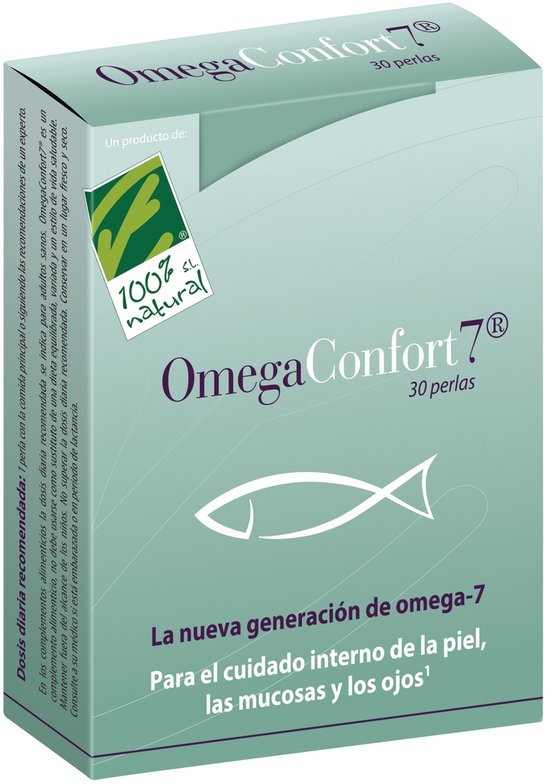Doosje Omega Confort 7, 30 parels. De nieuwe generatie van omega-7.