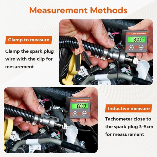 Digitale Toerenteller voor 2-takt en 4-takt Motoren - Urenteller en RPM Display — afbeelding 2