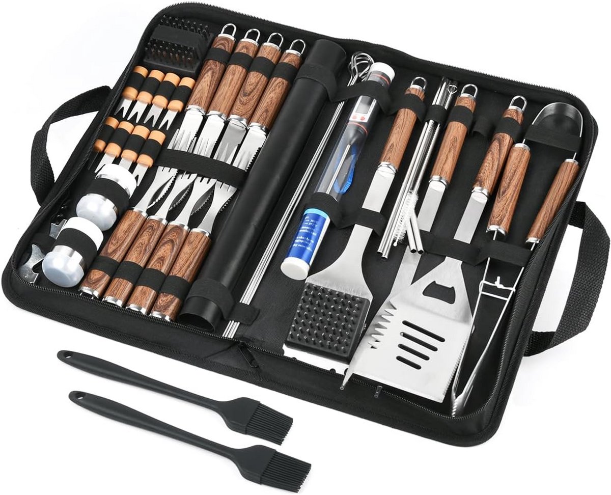 BBQ accesoires - BBQ gereedschap set - RVS barbecue gereedschap - Grillhulp