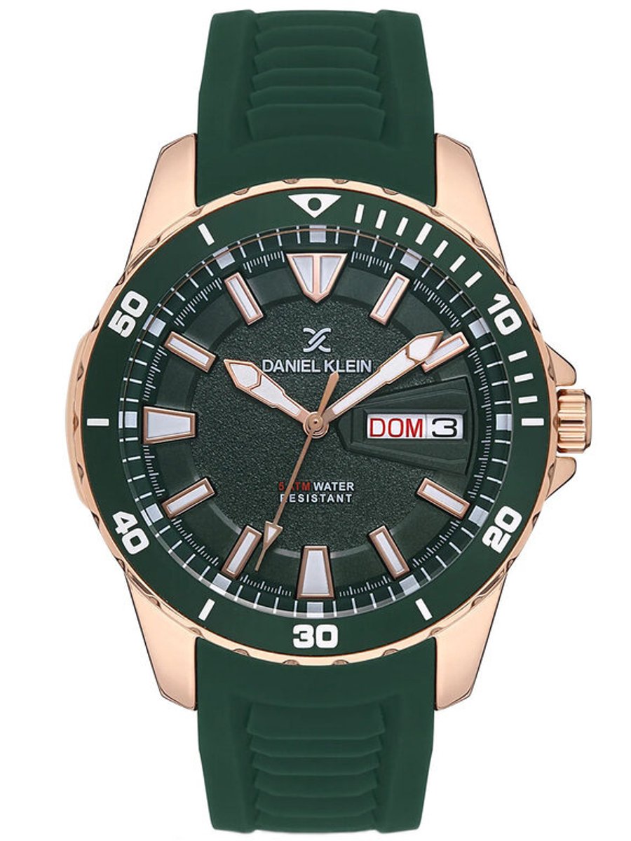 Daniel Klein - Horloge - MIYOTA - Silicone Band - Donkergroen