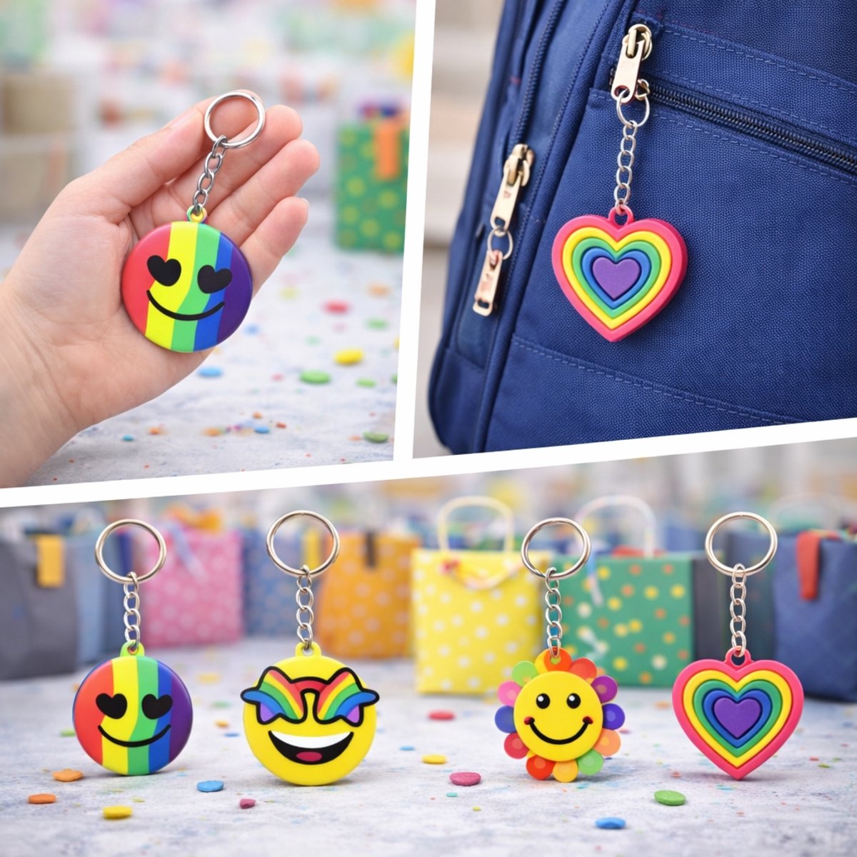 Isa's Friends® - Uitdeelcadeaus Sleutelhangers Rainbow - 24 stuks - Traktatie - Uitdeelcadeautjes voor Kinderen — afbeelding 5