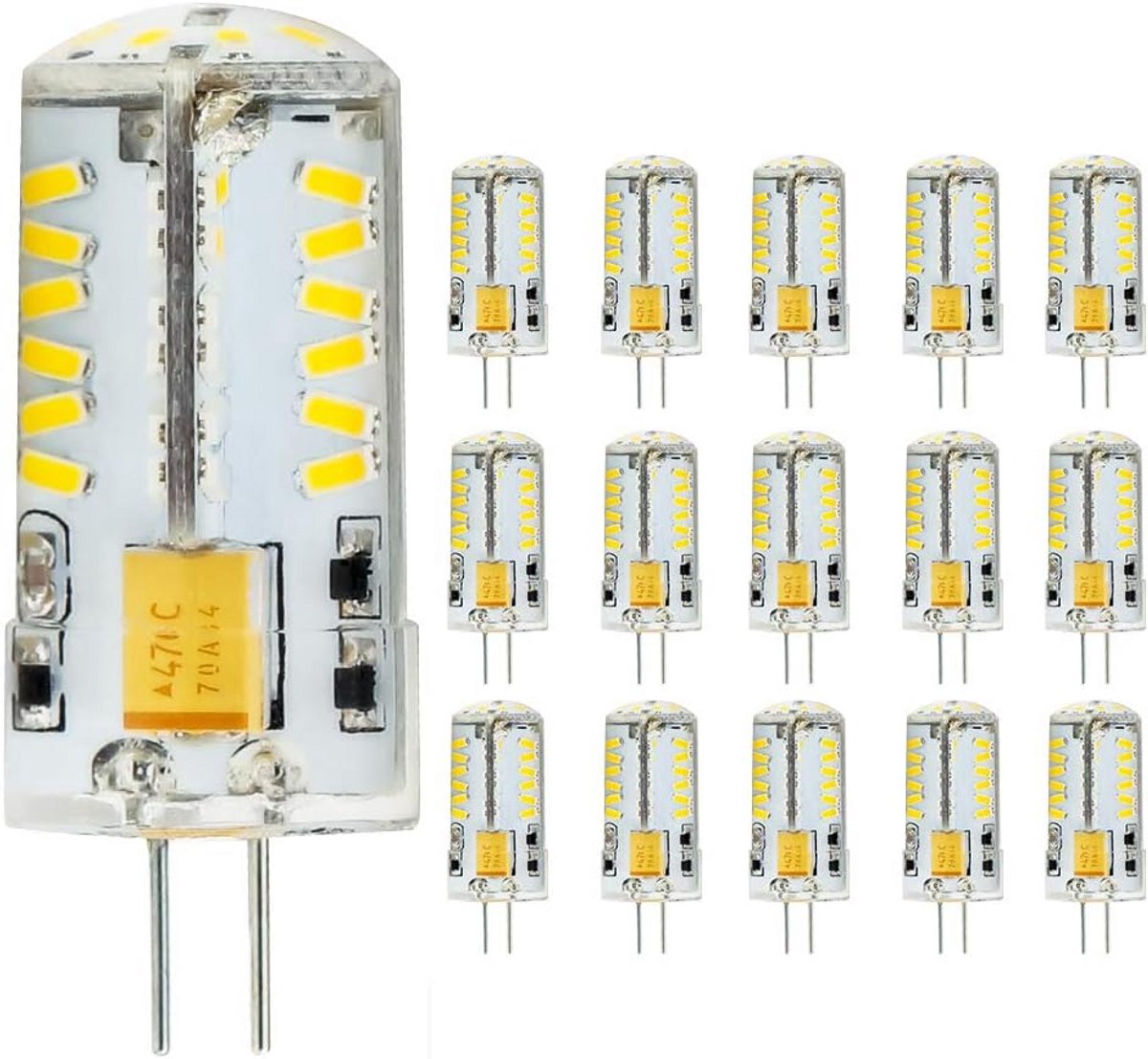 15x G4 LED Lamp 4W Vervangende Halogeen 12V AC/DC 320LM Warm Wit 360 Graden