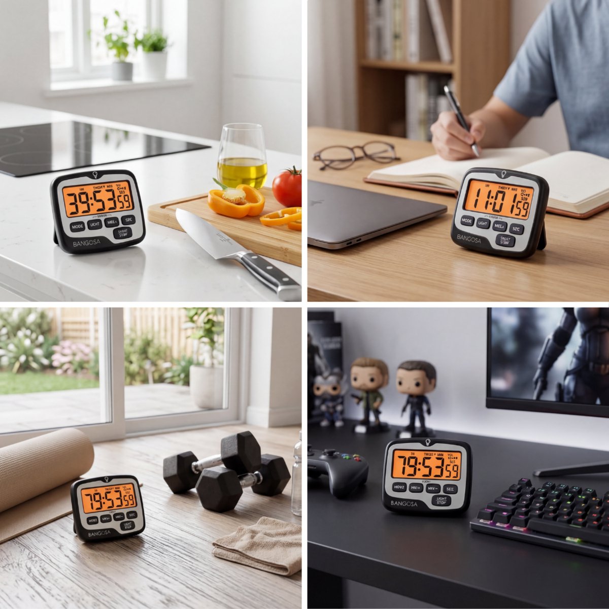 Bangosa Digitale Kookwekker – Keukenwekker Digitaal met Magneet – RVS Kookwekker Digitaal Timer Stopwatch – Magnetische Keuken Timer — cadeau in Kookcadeaus - foto 7