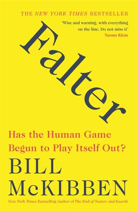 Falter Has the Human Game Begun to Play Itself Out