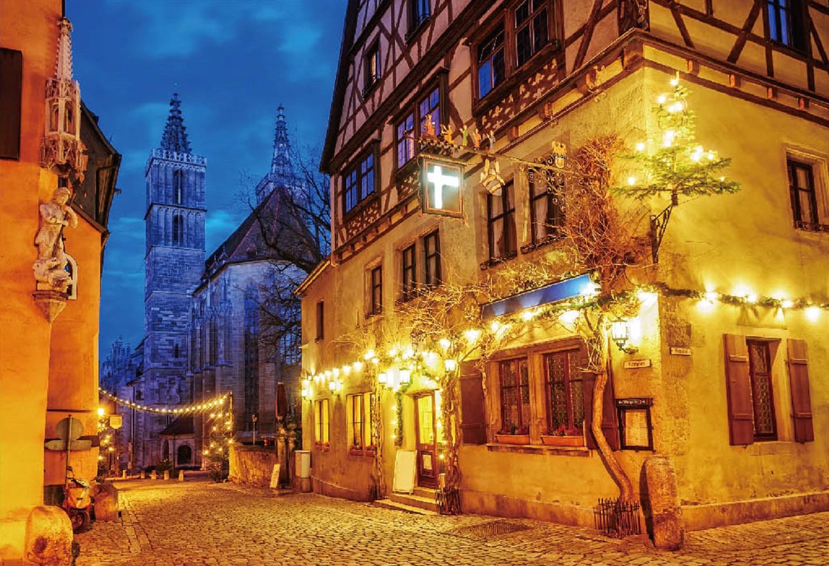 JigSaw Charming Town charmante stad Legpuzzel 1500 Stukjes Puzzel 60 x 80 cm Puzzle Vanaf 14+