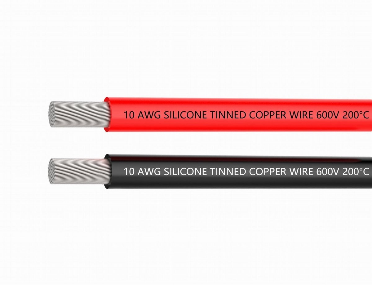 10 AWG Siliconendraad 3 Meter Rood en Zwart Ultra Flexibel Vertind Koper