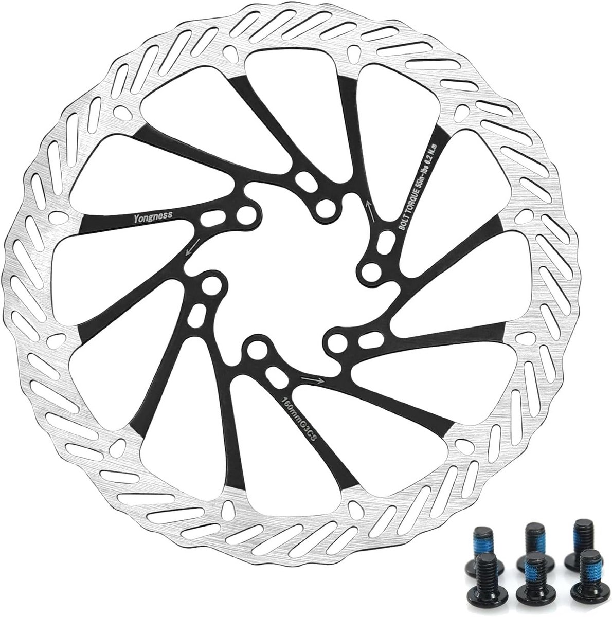 Fiets Remschijf 6 Bouten 160mm 180mm 203mm voor Racefiets Mountainbike MTB