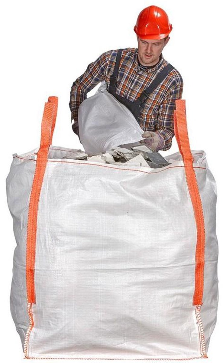 10x | Big Bag 90x90x110cm | 1500KG | Bouwpuin, hout en meer