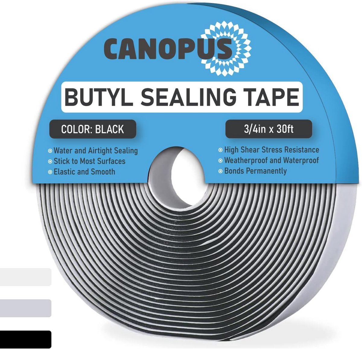 Butyltape Zwart voor Reparatie Caravan, Camper en RV - Extra Sterk Zelfklevend