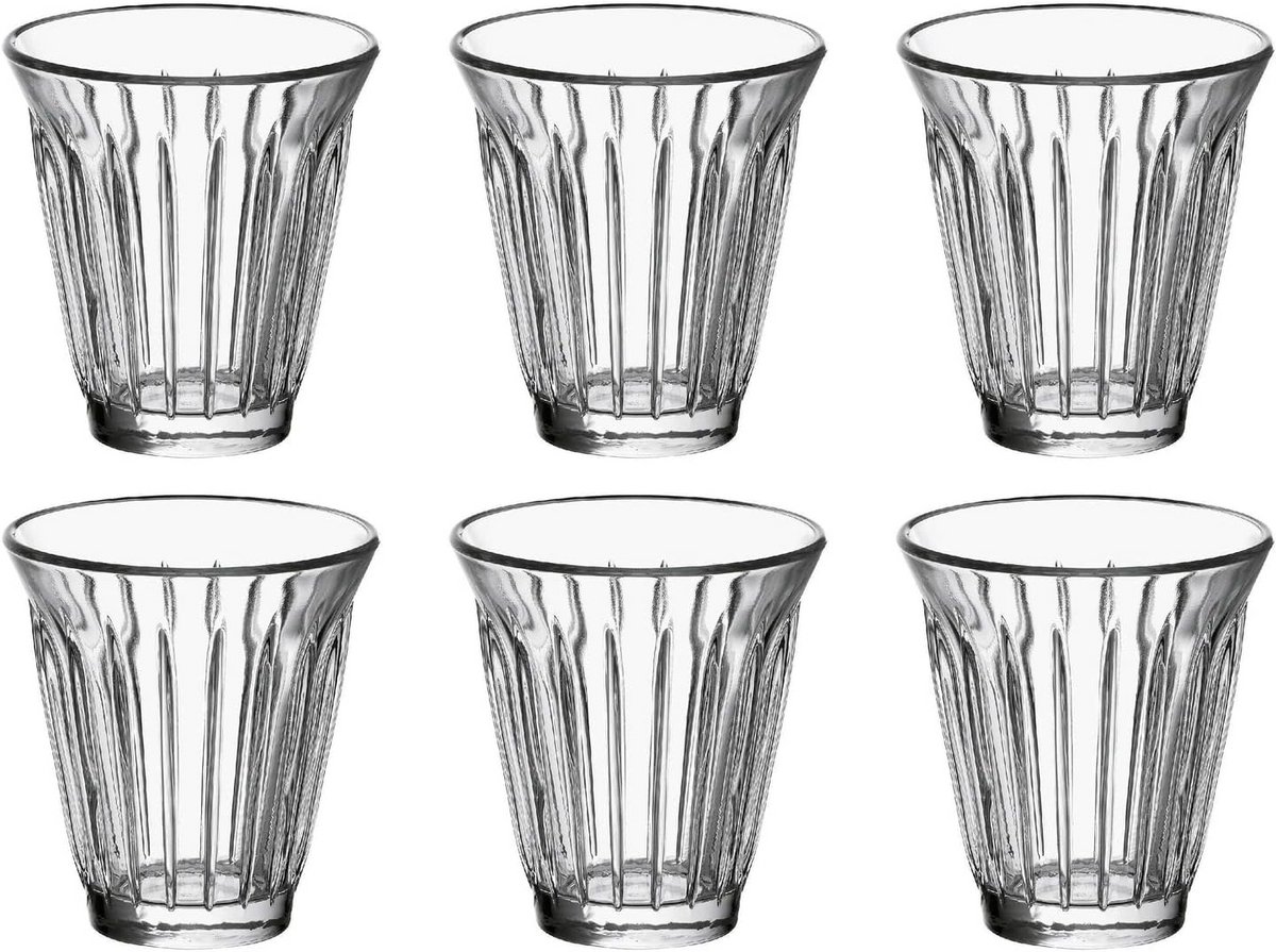 Set van 6 Glazen Koffiemokken Zinc 200ml Helder