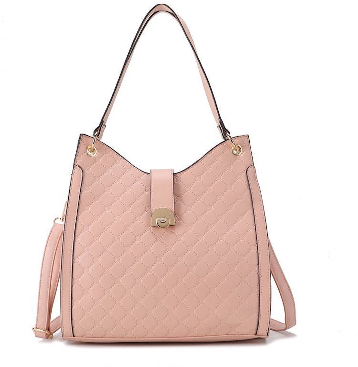 Gussaci - Handtas - Schoudertas & Crossbody Tas Dames – PU Leer – Roze – Verstelbare Schouderriem – 31 x 30 x 11 cm