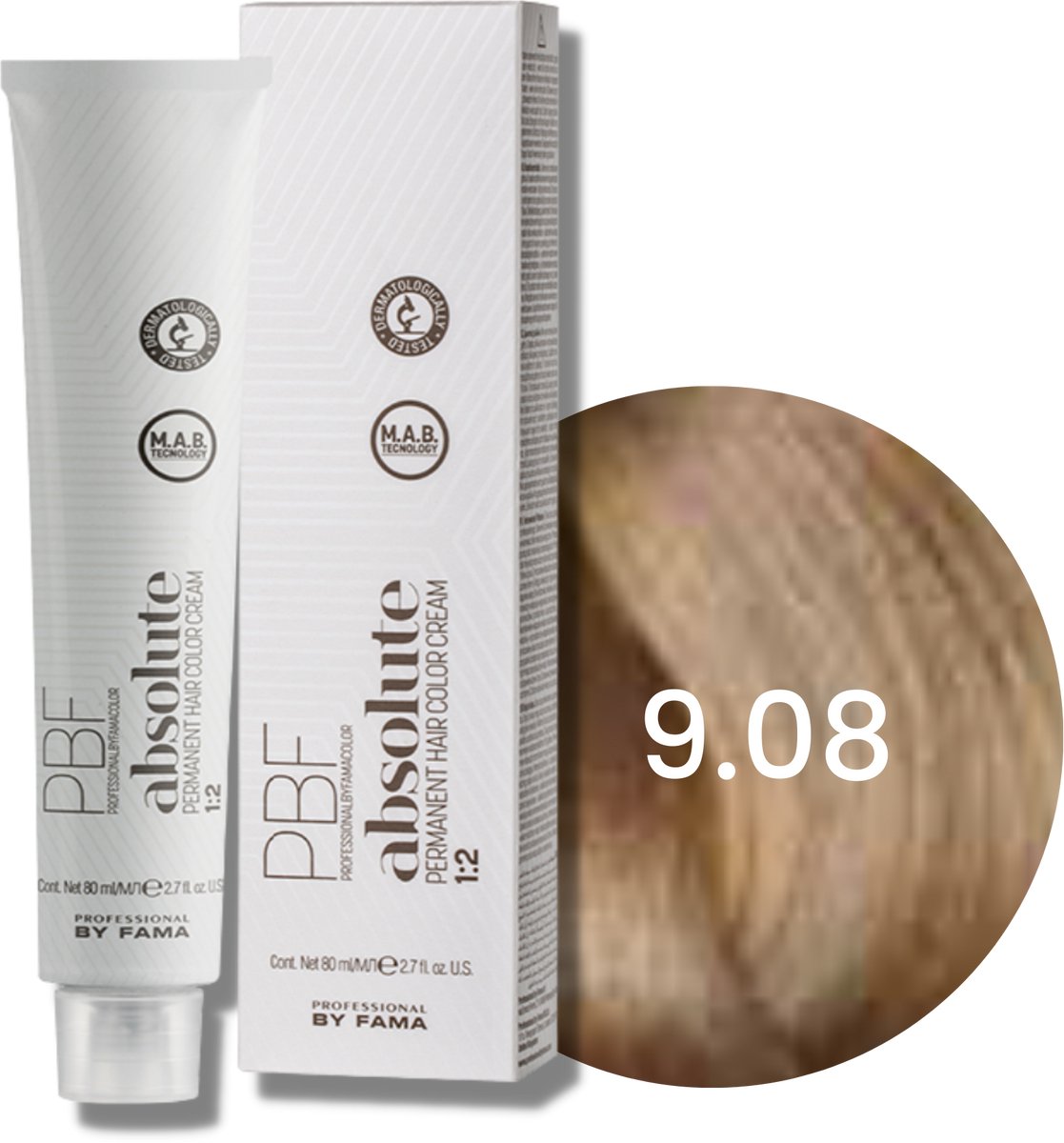 BY FAMA ABSOLUTE professionele permanente haarkleuring 80 ml | 9.08