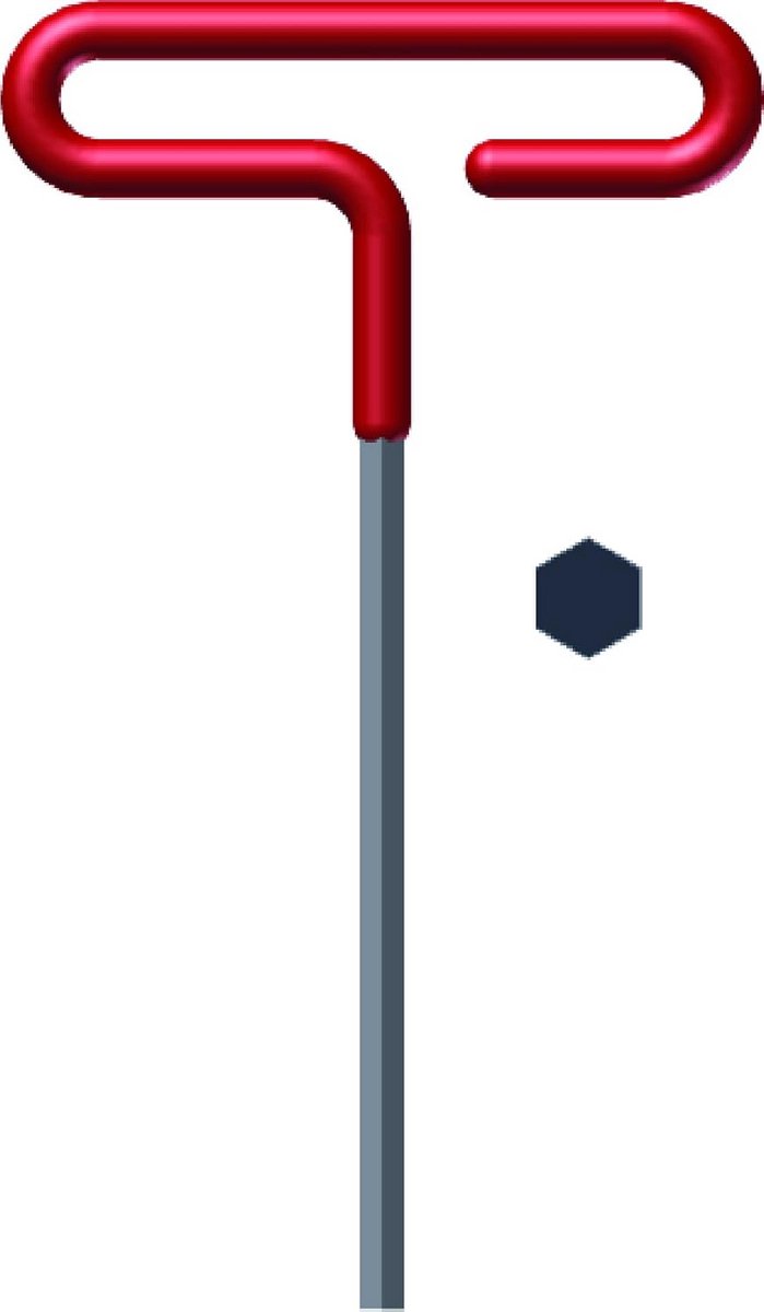 Inbussleutel met Standaard Kussen Grip T-Handvat 3/32 inch
