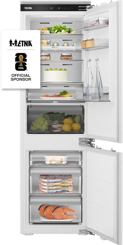 ETNA KCD8178DNF inbouw koel-vriescombinatie 178 cm, 252L, No Frost, CoolFresh, energieklasse D, stil 34 dB
