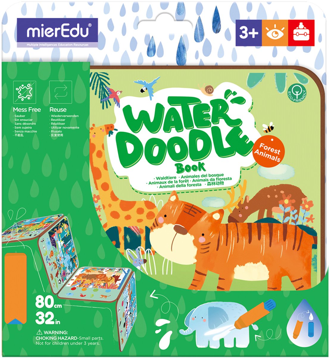 MIEREDU Mieredu - Water Doodle Boek - Bosdieren - Mieredu - Water Doodle Boek - Bosdieren