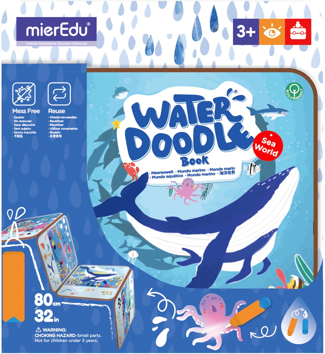 MIEREDU Mieredu - Water Doodle Boek - Onderwaterwereld - Mieredu - Water Doodle Boek - Onderwaterwereld