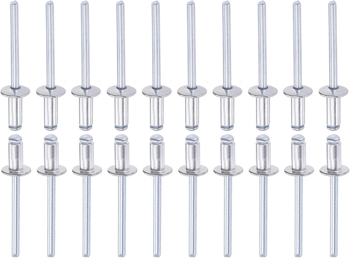 5mm x 10mm Blinde Klinknagels 60 stuks - Aluminium Dome Open End voor Machineverbinding