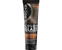 Syoss Color Glaze Cool Brunette - Haargloss Toner - Koel Bruin - Haarglans en Kleur Opfrissen - Tot 8 Wasbeurten - Lamineringseffect - Met Keratine - Voor Lichtbruin tot Donkerbruin Haar - 130ml