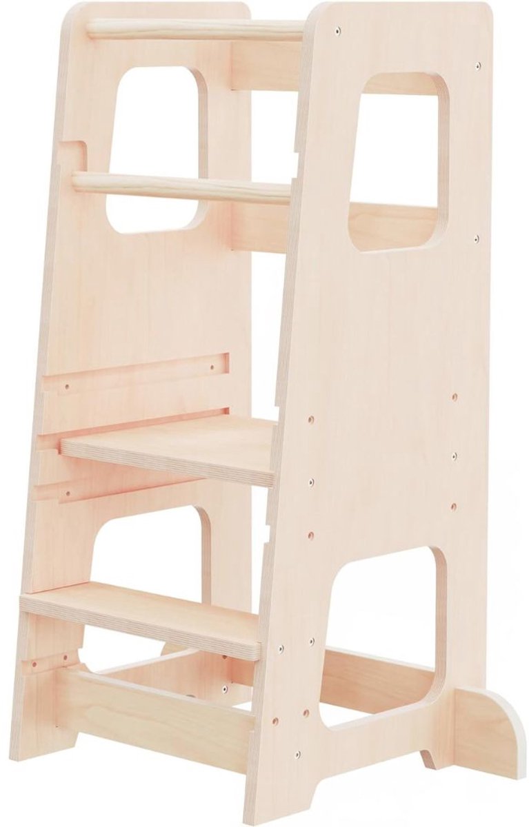 TopChoice® Leertoren Opvouwbaar - Keukenhulp - Kinderopstapje - 3 in 1 - Hout