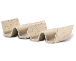 Sagaform Ditte taco houder set van 2 11.5x11.5cm H5.5cm beige / bordeaux
