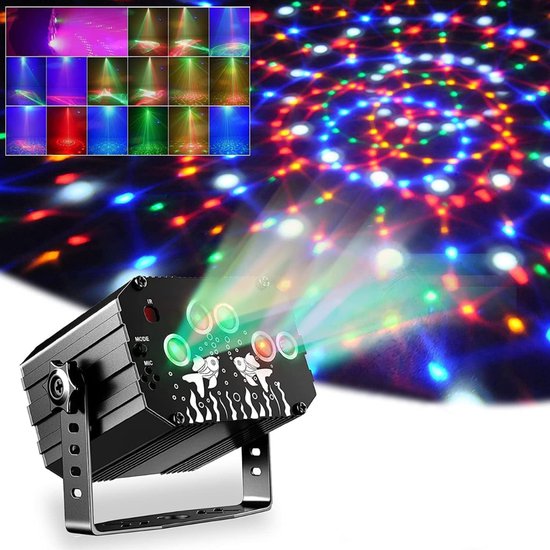MIRA®Feestverlichting - Discolamp - Beamz - Rood - ‎9cm x 6cm x 7cm | bol