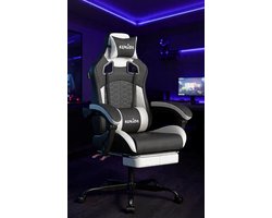 TitanX Racer Elite Ergonomische Gaming Stoel met Voetsteun – Verstelbare Hoofdsteun & Lendenkussen – 90°-135° Kantelfunctie – Belastbaar tot 150 kg – Zwart – Casa Serena – Afmetingen op aanvraag – ...