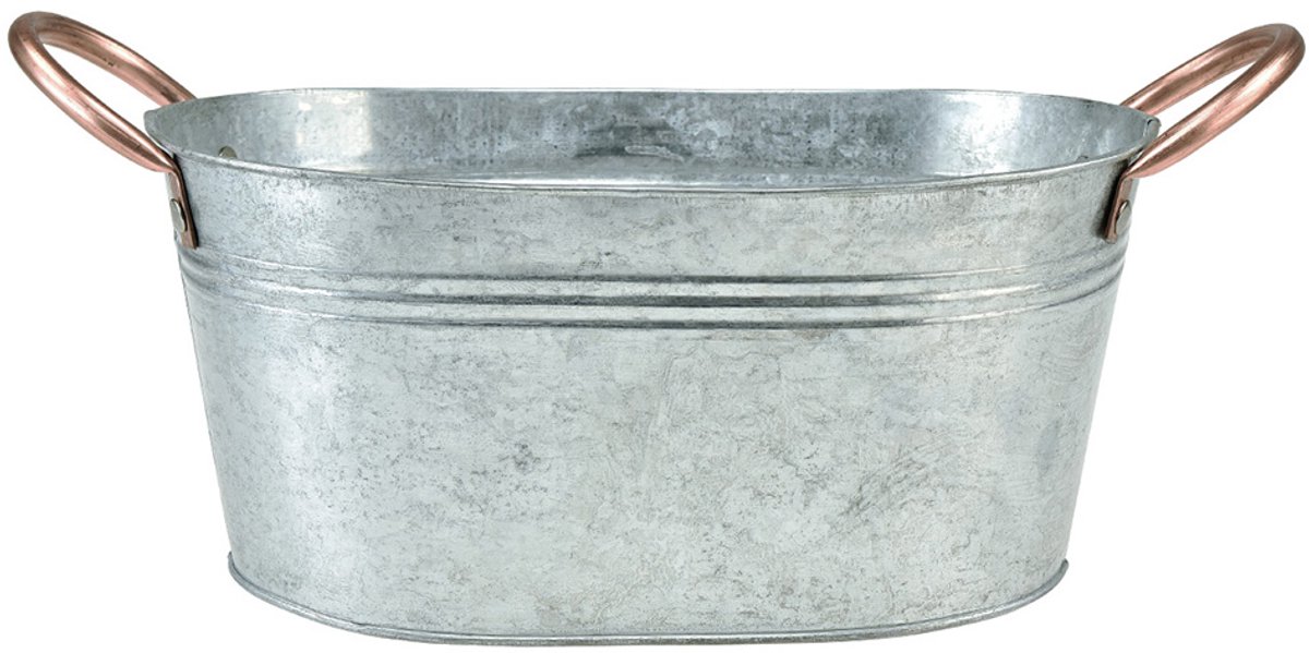 Bloempot met handvatten, decoratieve schaal, metaal, 17,5 × 12 × 9 cm