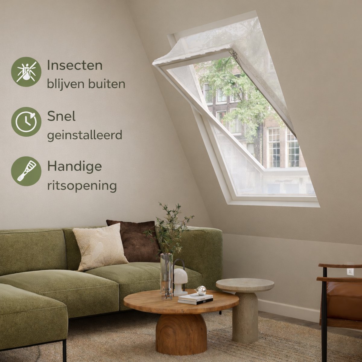Aventara Dakraam Hor – 66 x 98 cm – Geschikt voor Velux: FK04 (GGL 204, f04) Fakro/Optilight: Maatcode 03 Luxtra: F6A Insect Raamhor - Insecten Plissé - Vliegenhor – Gaas - Inbouw Zonder boren Wit 66 x 98