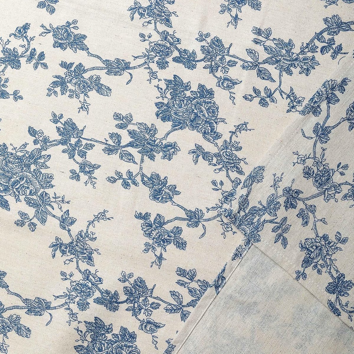 Wasbaar Vierkant Tafelkleed 132x132 cm Polyester Katoen Donkerblauw Stof