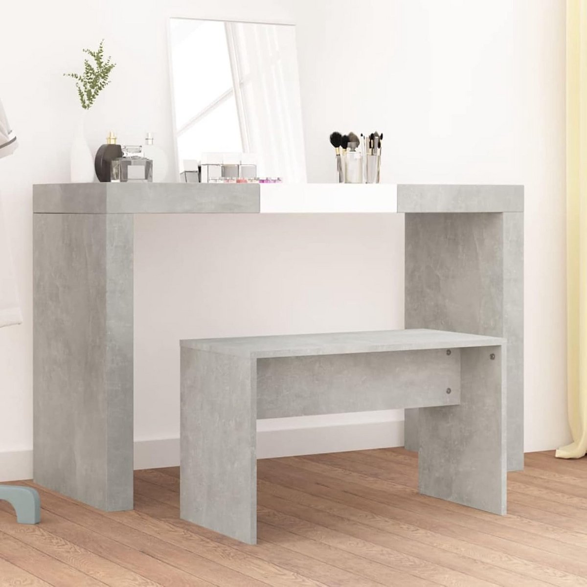 Stijlvolle Betonlook Kruk voor Kaptafel of Balkon - Stevig en Modern