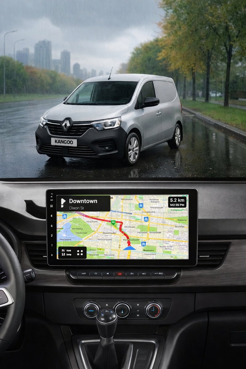 ADIVOX T4 9 inch geschikt voor Renault Kangoo vanaf 2019 Android 15 CarPlay/Auto/Wifi/RDS/DSP/5G/NAV/DAB+