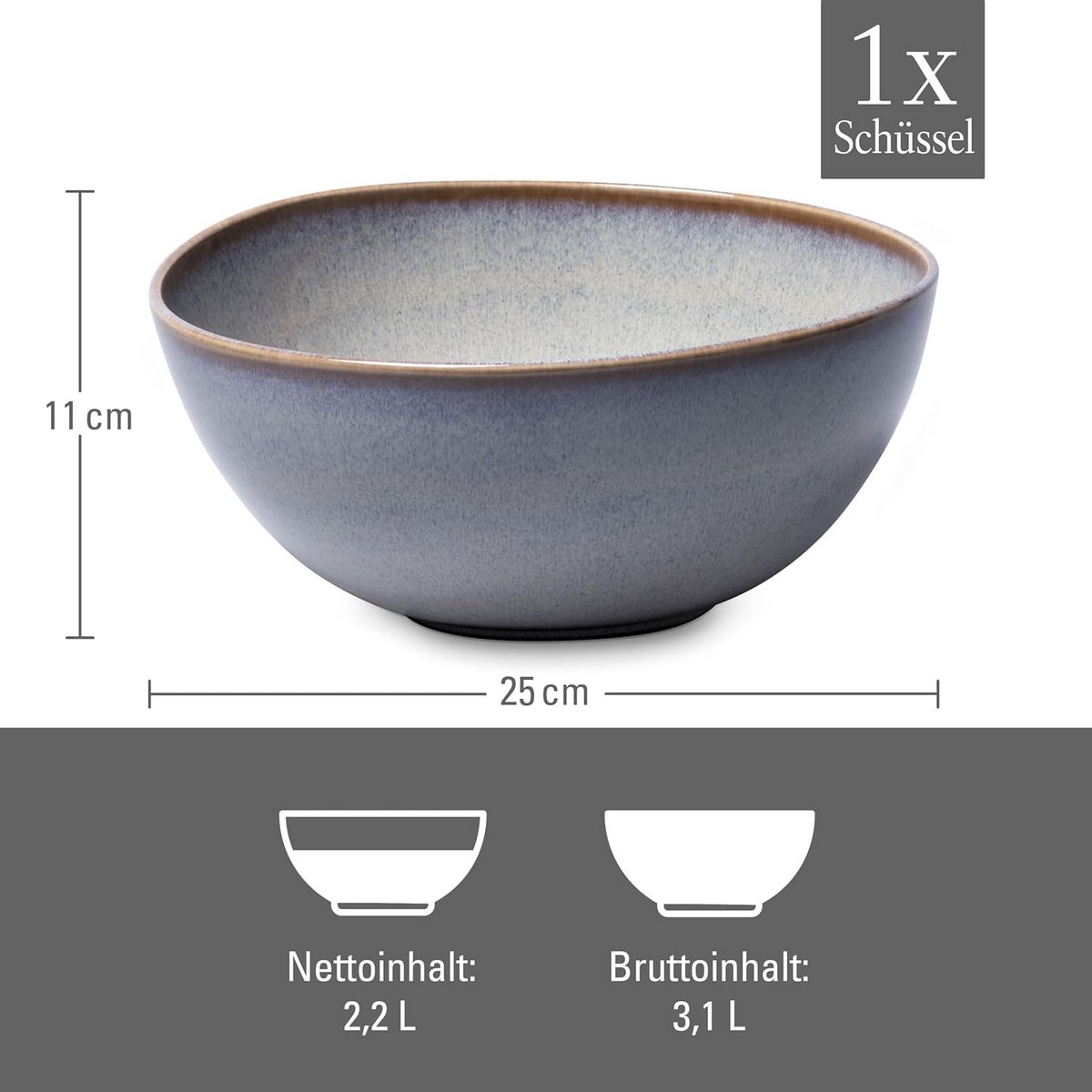 Beige vierkante serveerschaal van aardewerk 25,5 cm
