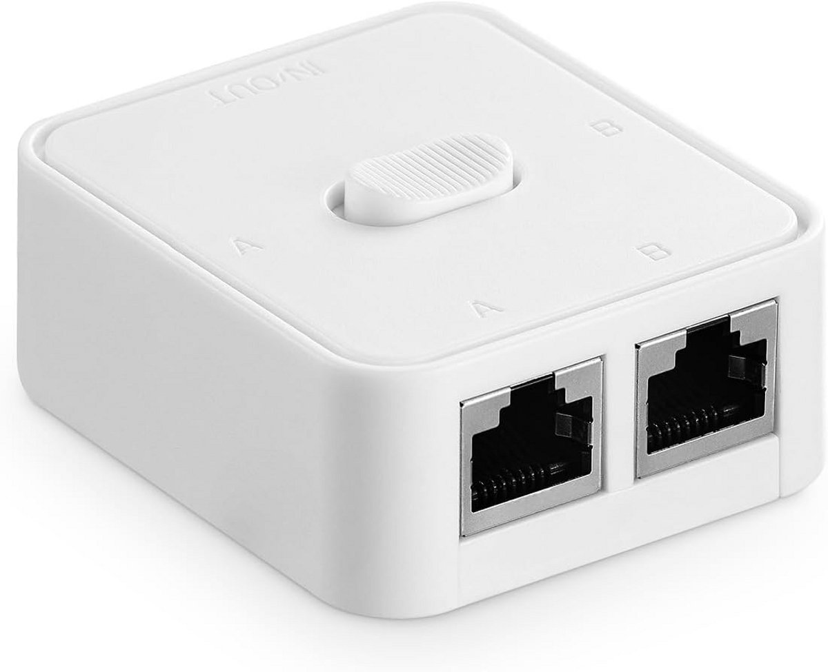Gigabit Netwerkschakelaar Handmatig 2-in-1 Selector voor Cat 5, Cat 6