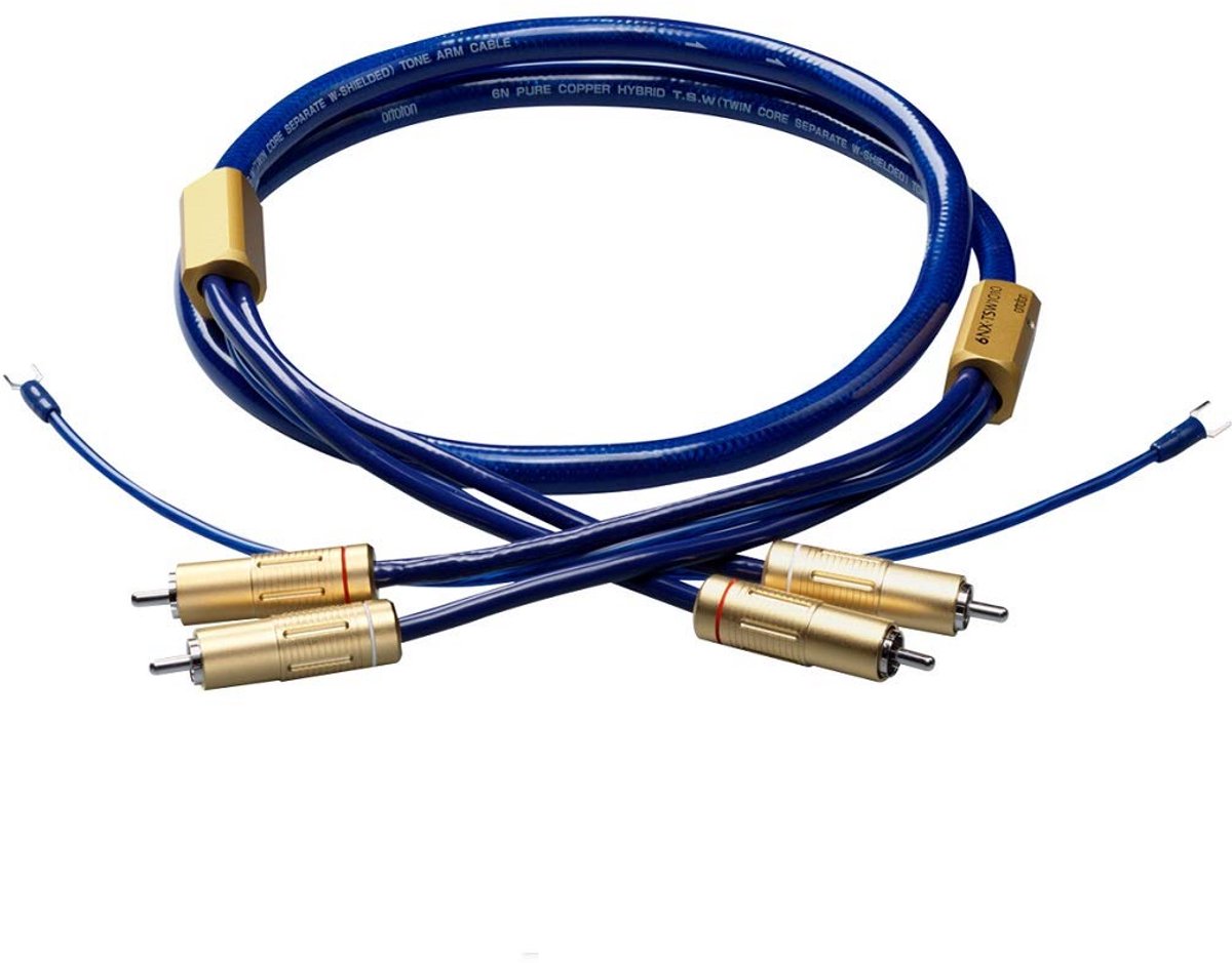 Hoogwaardige toonarmkabel voor platenspeler (RCA - RCA)