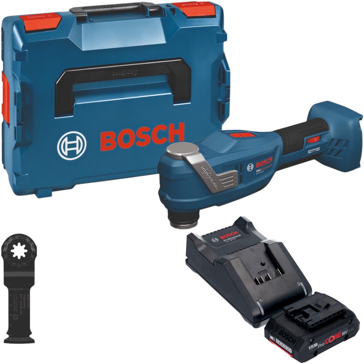 Bosch GOP 18V-30 accu multifunctioneel gereedschap 18 V Starlock Plus Brushless ( 06018G3001 ) + L-Boxx - zonder accu, zonder oplader
