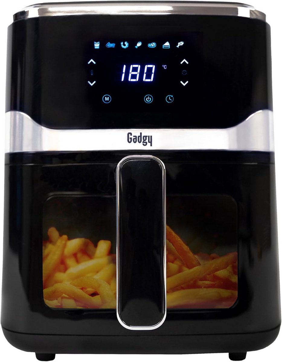 Heteluchtfriteuse met Zichtraam 5L - XXL Airfryer 1400W - Digitale Touchscreen