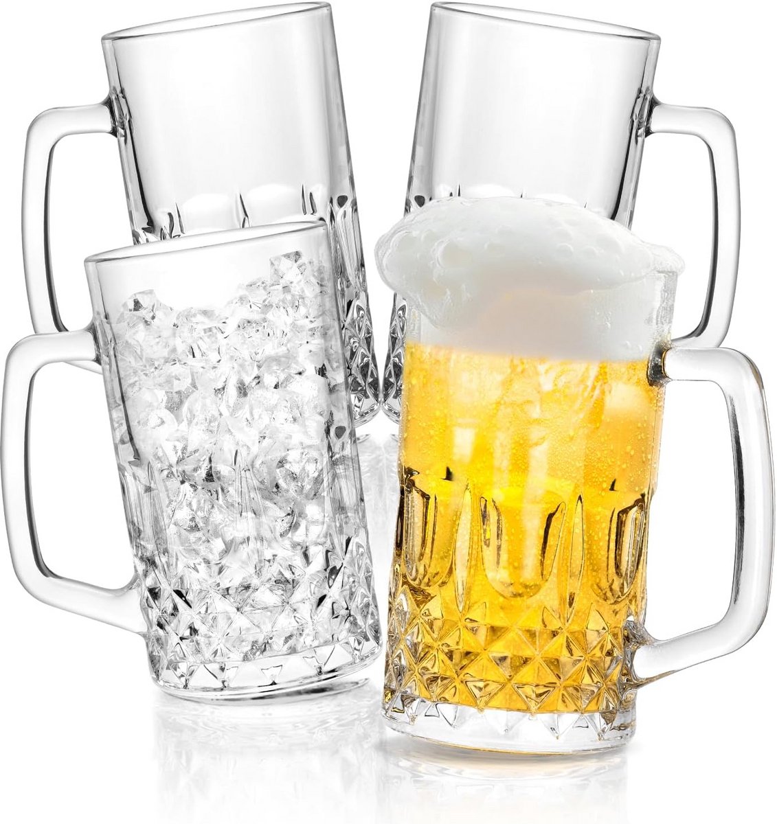 Set van 4 Bierglazen voor Pils en Lager Bier