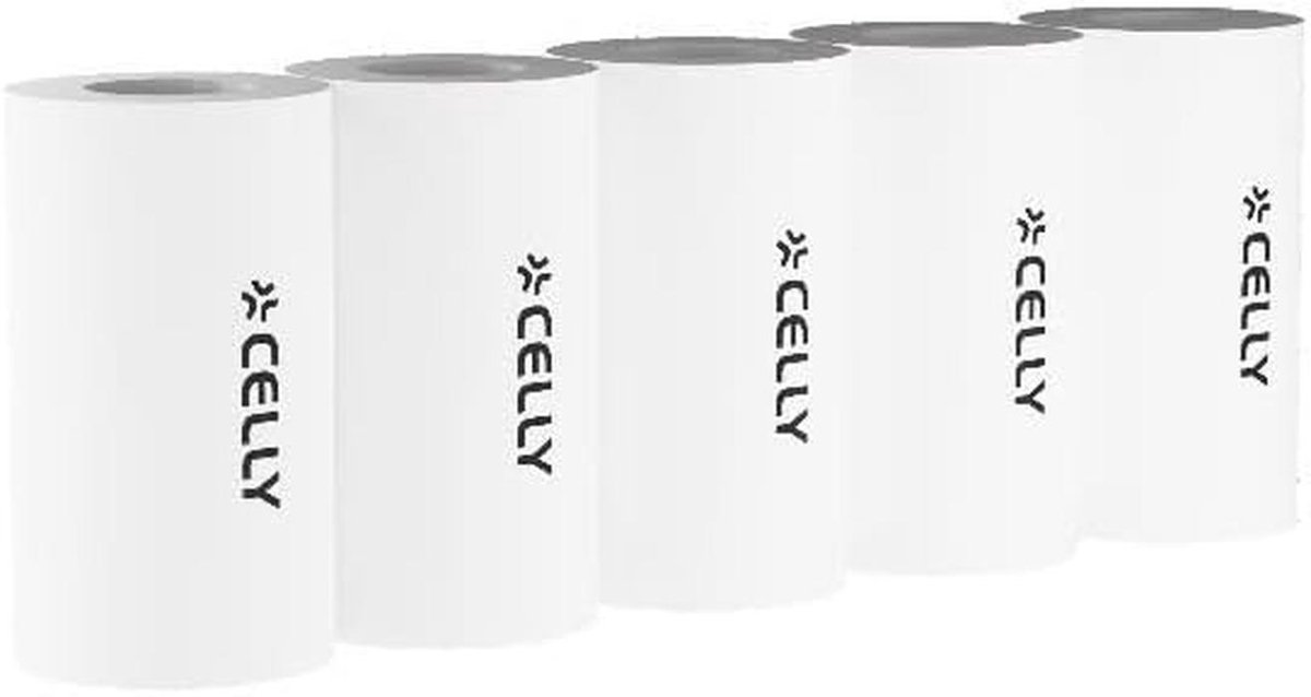 Thermisch fotopapier voor kinderprinter, 5 rollen zwart-wit printpapier
