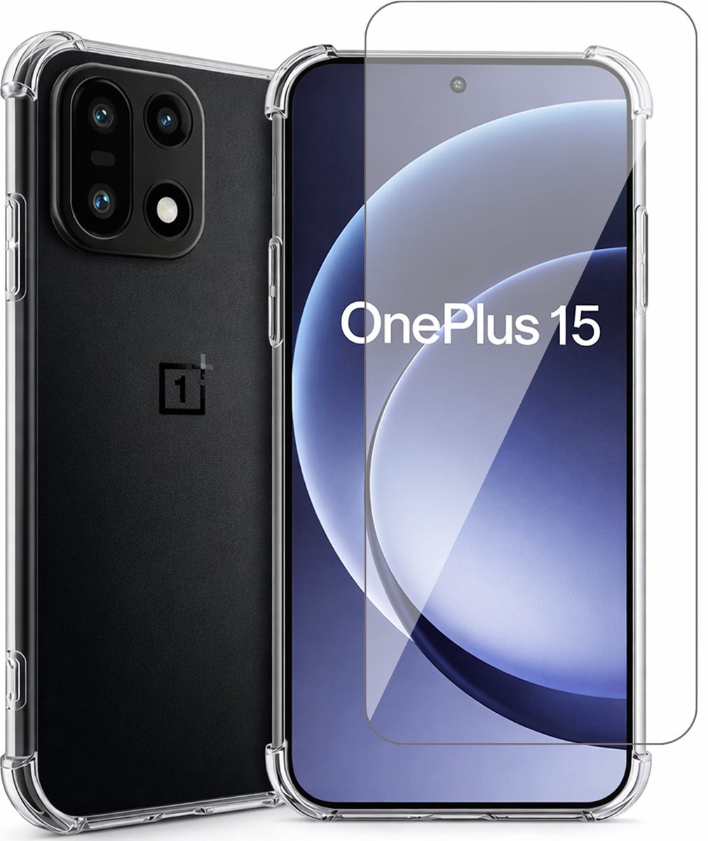 Hoesje geschikt voor OnePlus 15 - Screenprotector Glas - Shockproof Transparant