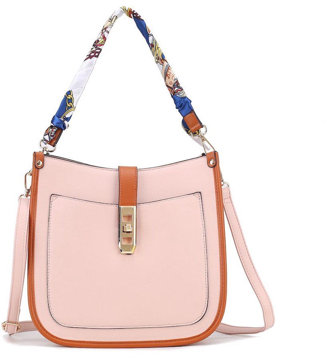Gussaci - Handtas - Schoudertas & Crossbody Tas Dames – PU Leer – Roze – Verstelbare Schouderriem – 27 x 25 x 8 cm