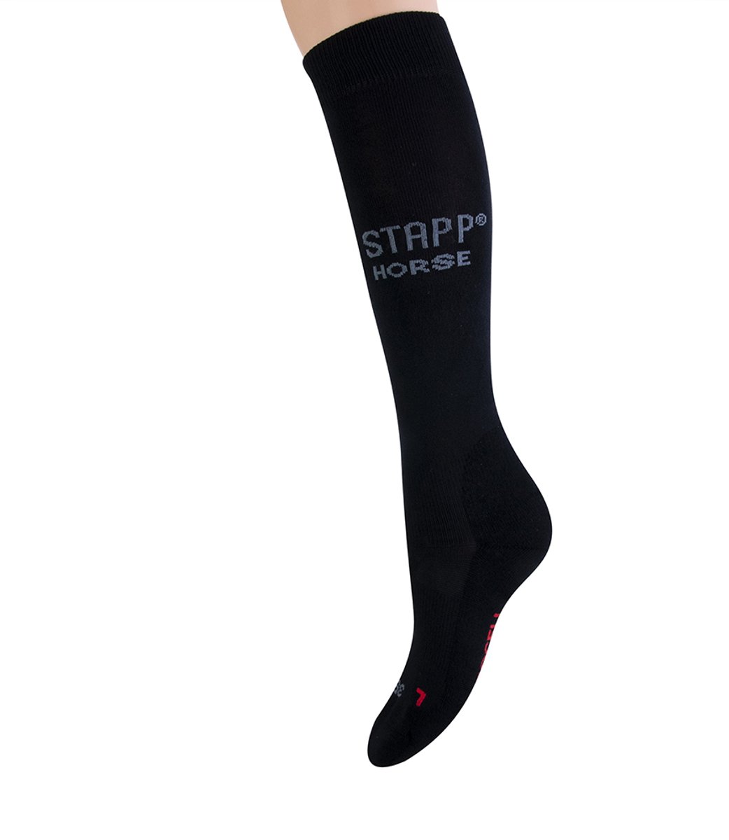 STAPP - 2-Pack - Horse Deocell Paardrijsokken - Kniehoogte - Anti Geur - Heren / Dames - zwart - 35-38 - 33800
