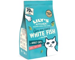 Lily's Kitchen Katenvoer Droog Adult Witvis & Zalm - 4 x 800 gr - Voordeelverpakking